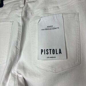 Pistola White High Rise Slim Cigarette Jeans